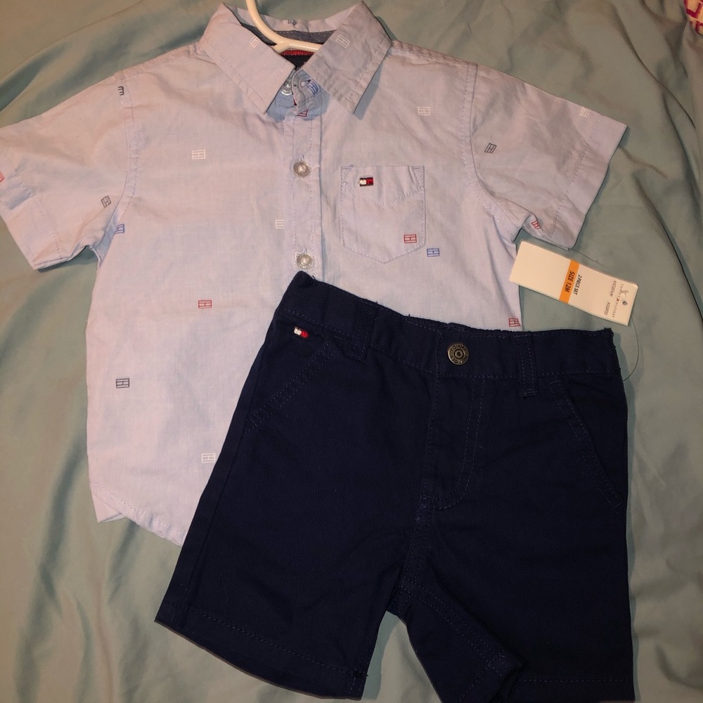Tommy Hilfiger Outfit Button Down & Shorts ❤️